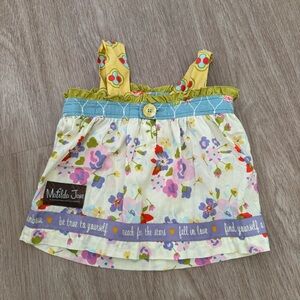 Matilda Jane Yellow Blue Purple Floral Tank Top
